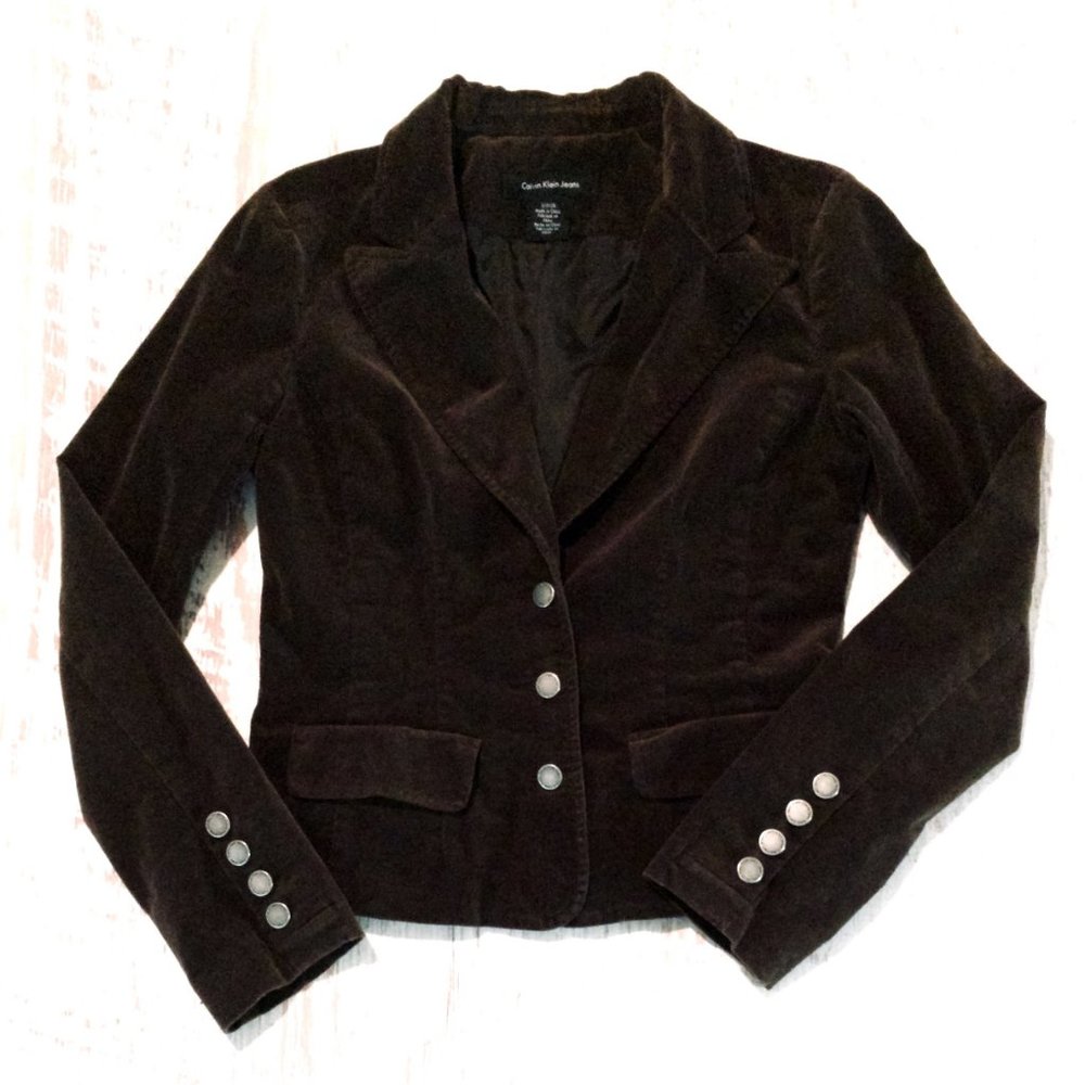 Pre-🖤 Calvin Klein Jeans Velvet Stretch Blazer